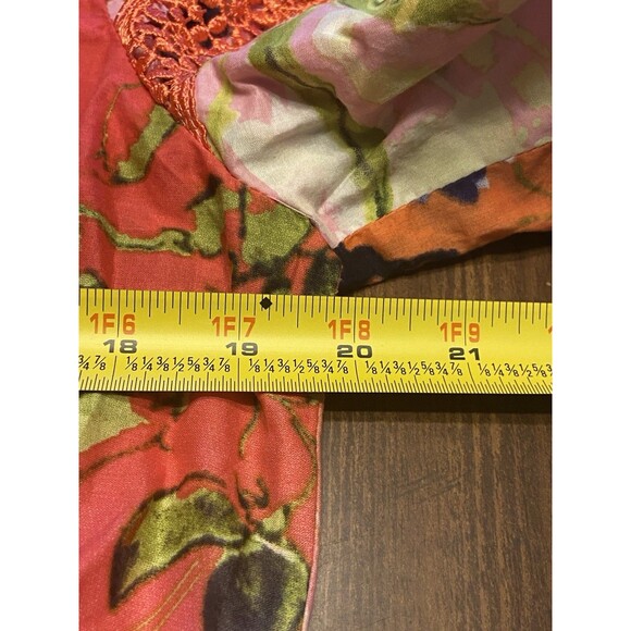 Womens Harve Bernard Sz XL Colorful Ruffle Short-Sleeve Cottagecore - Picture 9 of 16